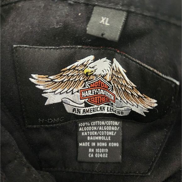 Harley Davidson mens button down shirt XL - Picture 6 of 7